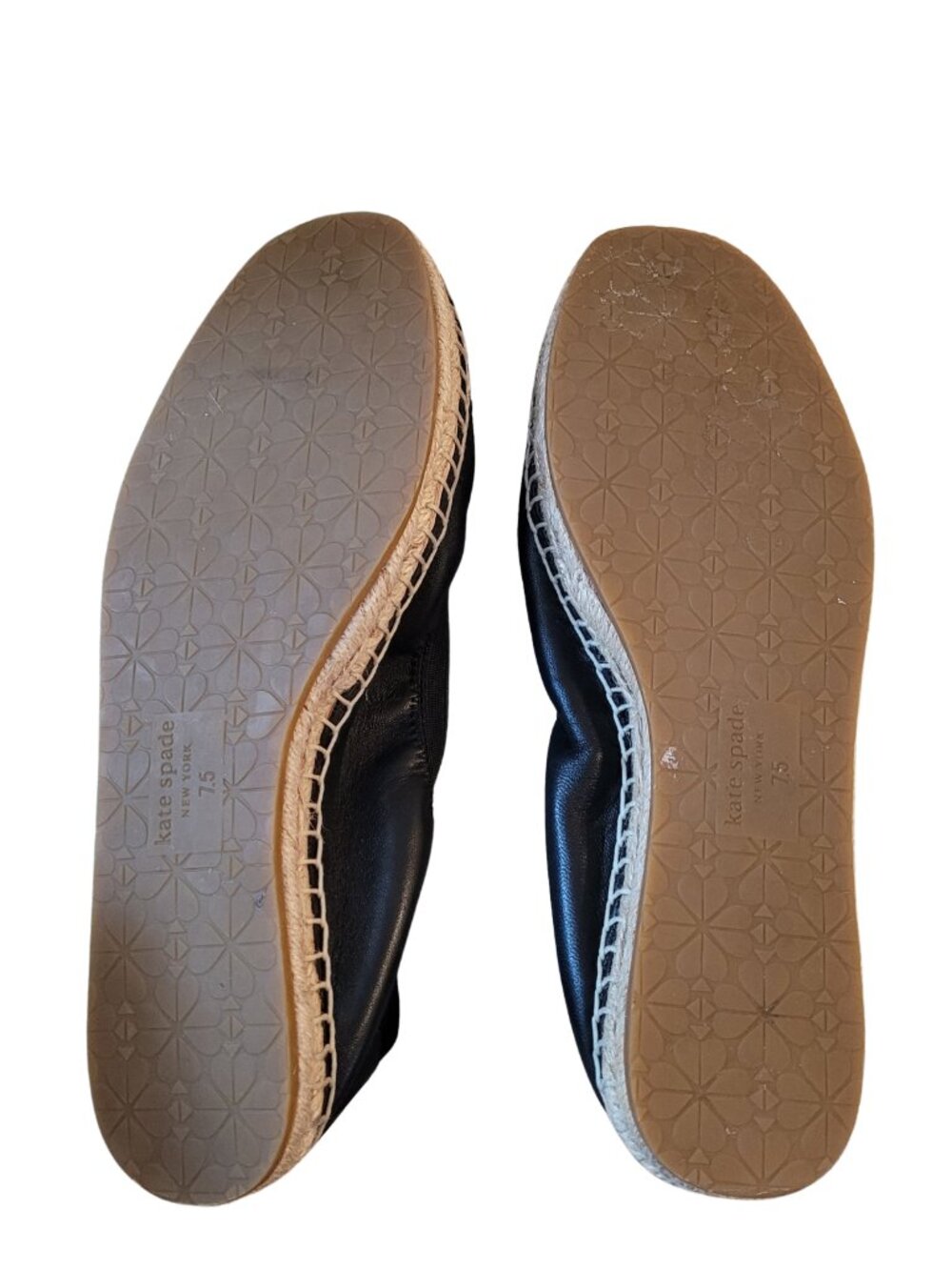 Kate Spade Clubhouse Espadrille Flats – Black Leather – Size 7.5 - Picture 7 of 8